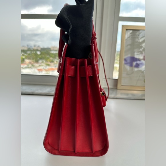 YSL Sac Du Jour Red - Authentic Yves Saint Laurent - Picture 10 of 10